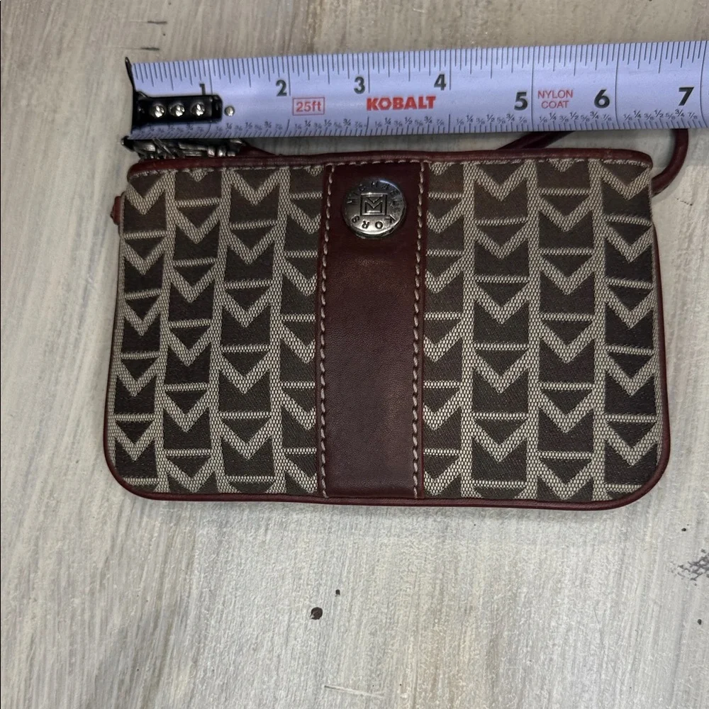 Michael Kors Brown and Tan Patterned Wristlet